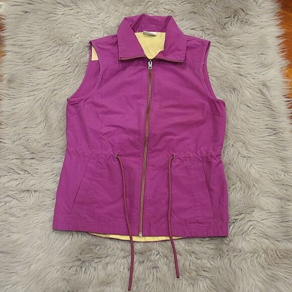 Columbia‎ womens purple cotton vest with gathered waist size small - Picture 1 of 7